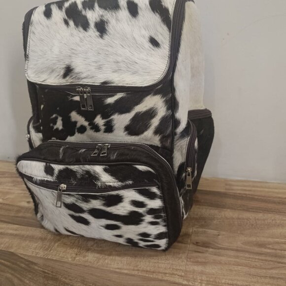 Brown Leather Backpack Large Unisex Travel Bag